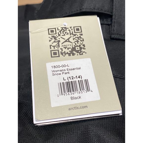 NEW Arctix Black Straight Insulated Waterproof Winter Essential Ski Snow Pants L - Picture 6 of 8